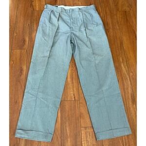 VTG Polo Ralph Lauren houndstooth plaid cotton pleated wide leg dress pants, 36